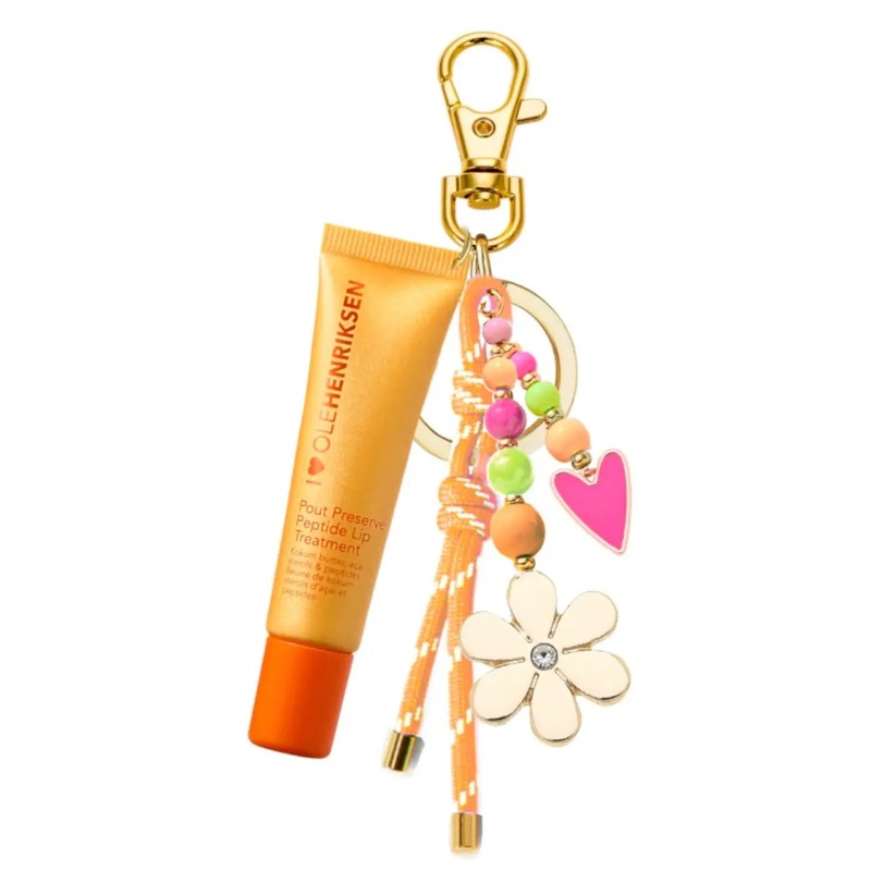 Flower Child Cluster Bag Charm in Orange & Shiny Gold
