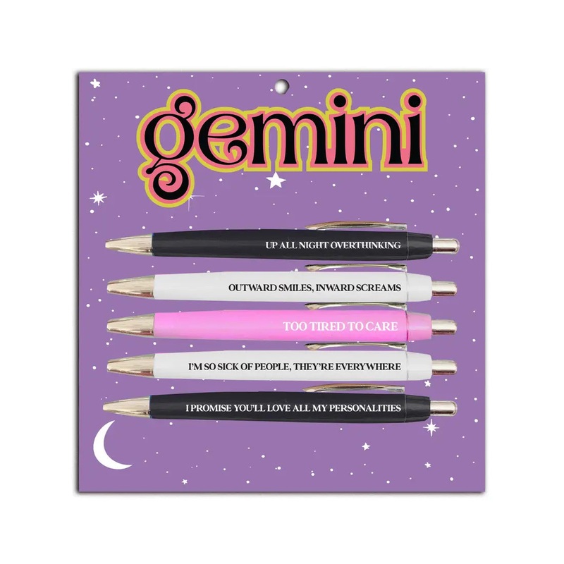 Gemini Pen Set (Astrology, Zodiac, Funny, Gift, Friend)