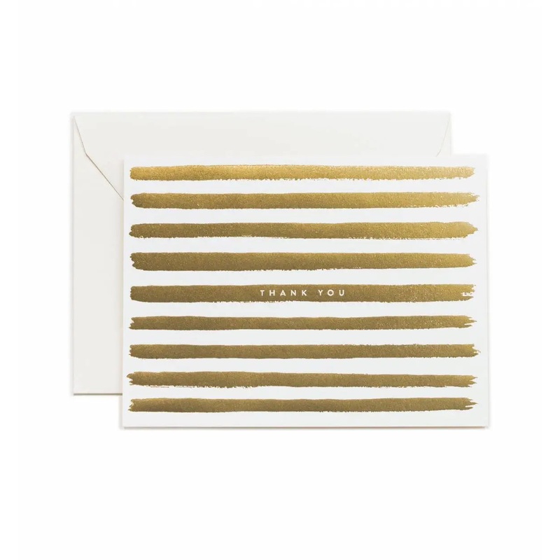 Gold Stripes Thank You Boxed Set