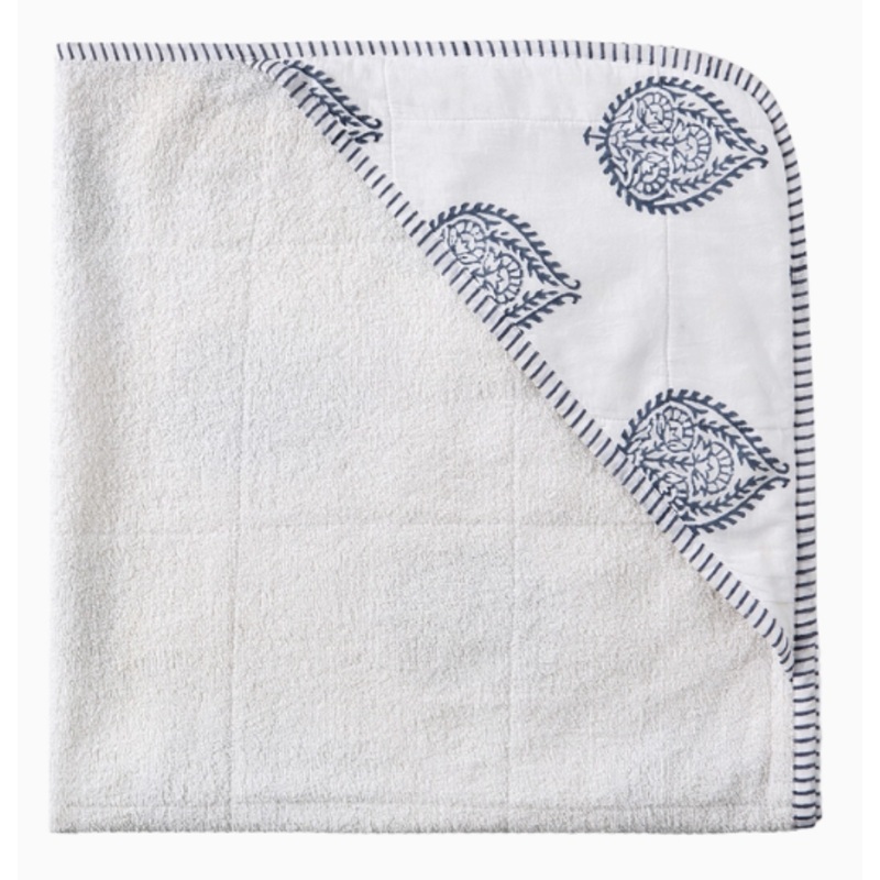 Hooded Towel: Handmade, Block-Printed Cotton, Baby/Toddler