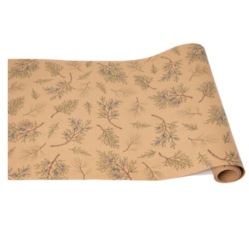 Juniper Sprigs on Kraft Runner - 20" x 25'