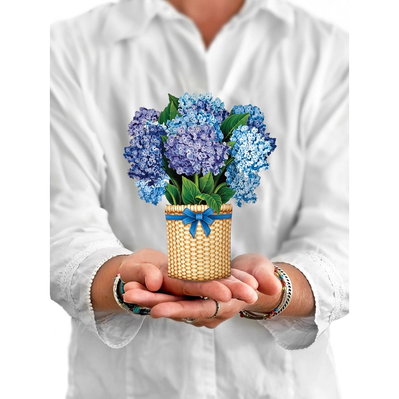 Mini Nantucket Hydrangeas Pop-Up Greeting Cards