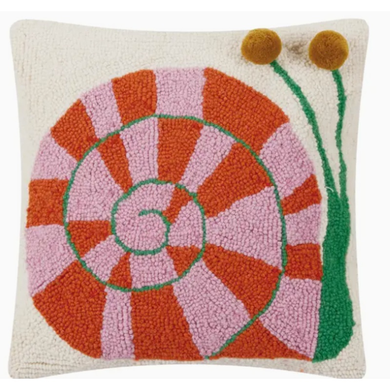 Snail's Pace W/Pom Pom Eyes Hook Pillow