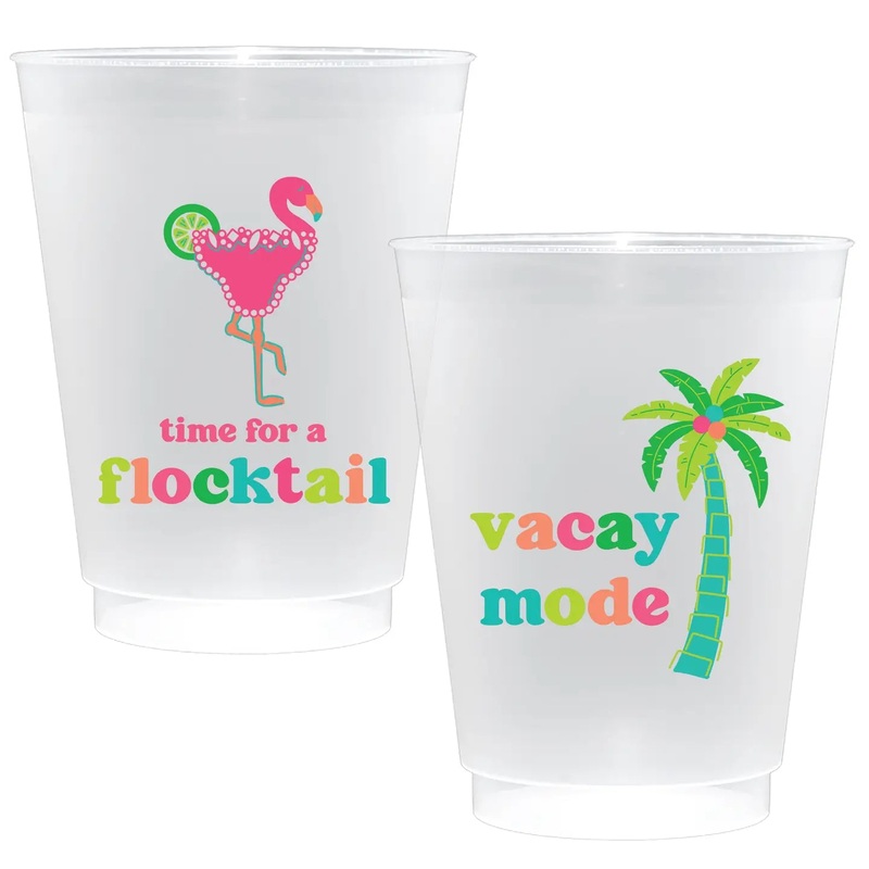 Vacay Mode Shatterproof Frost Flex Plastic Cups (10)