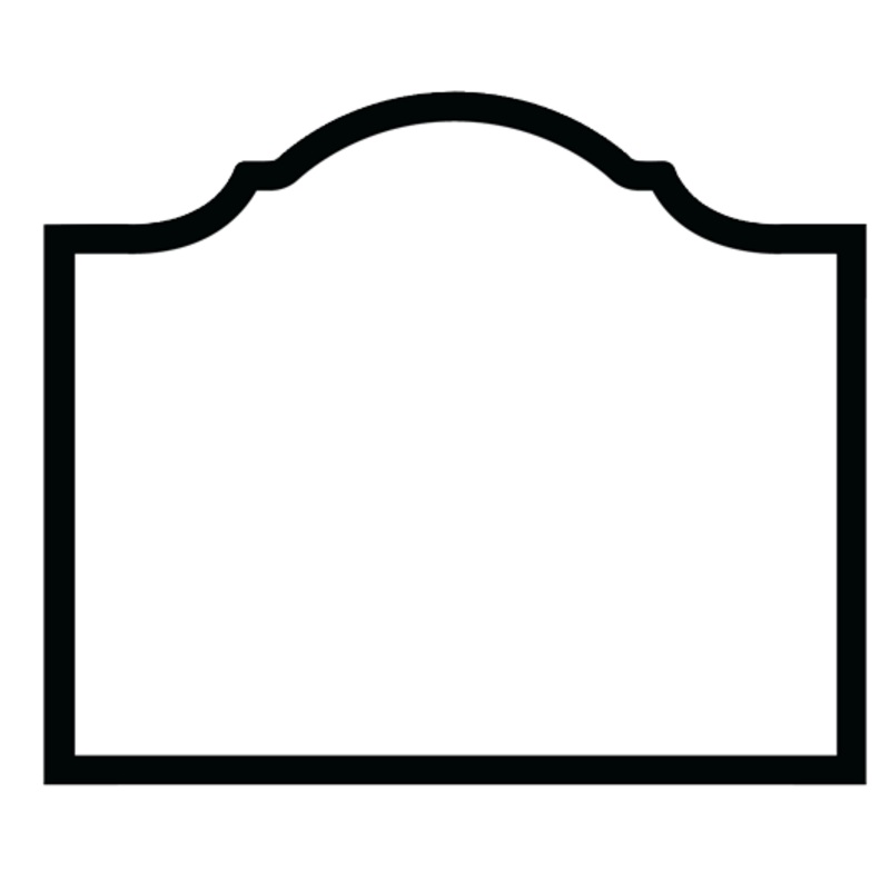 Arch Black Foil Place Card Gallery 8 In D-Cut Foil