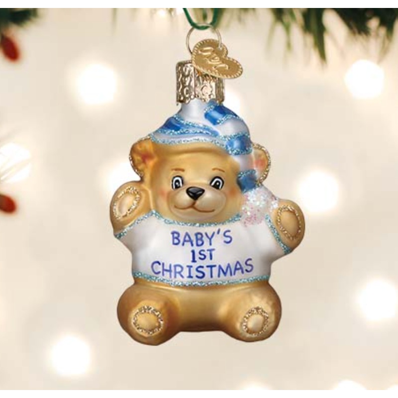 Baby Boy's First Teddy Bear Ornament