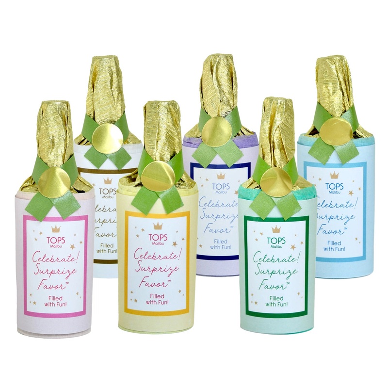 Champagne Bottle Tabletop Surprise Favors -