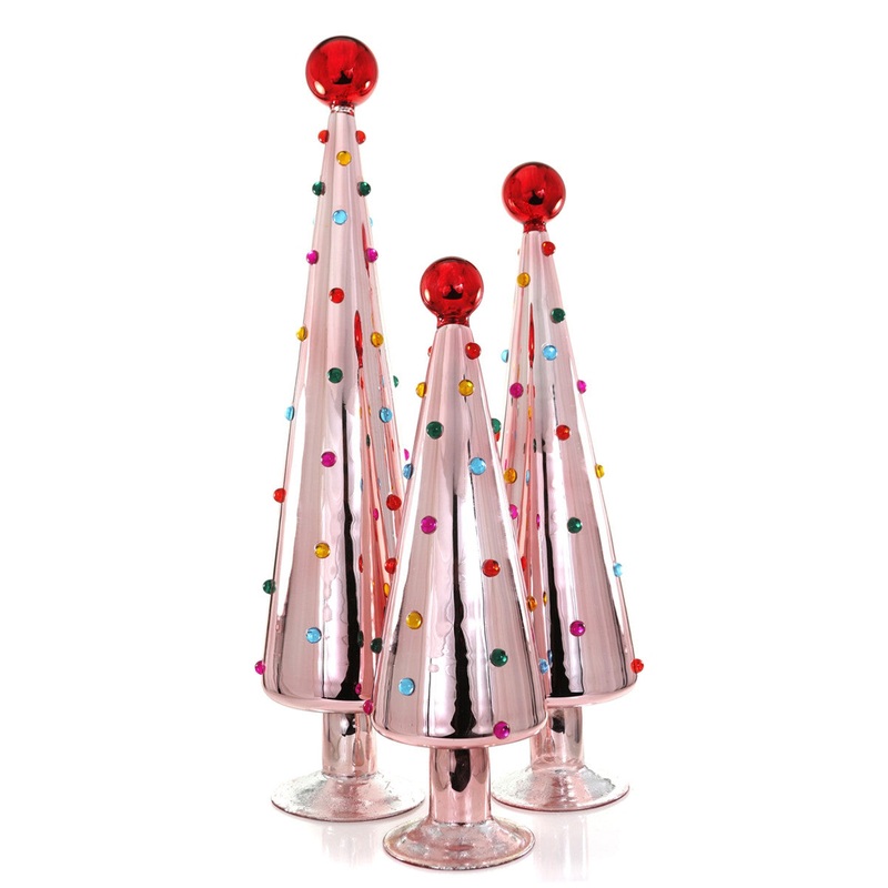 DECORATED DOTTED TREES-pink