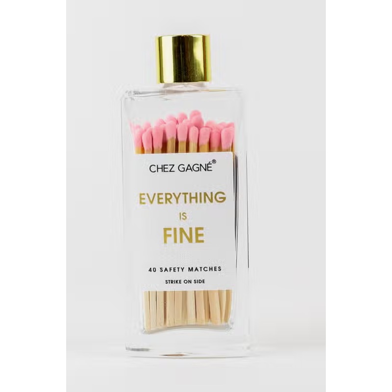 Everything Is Fine - Glass Bottle Matches