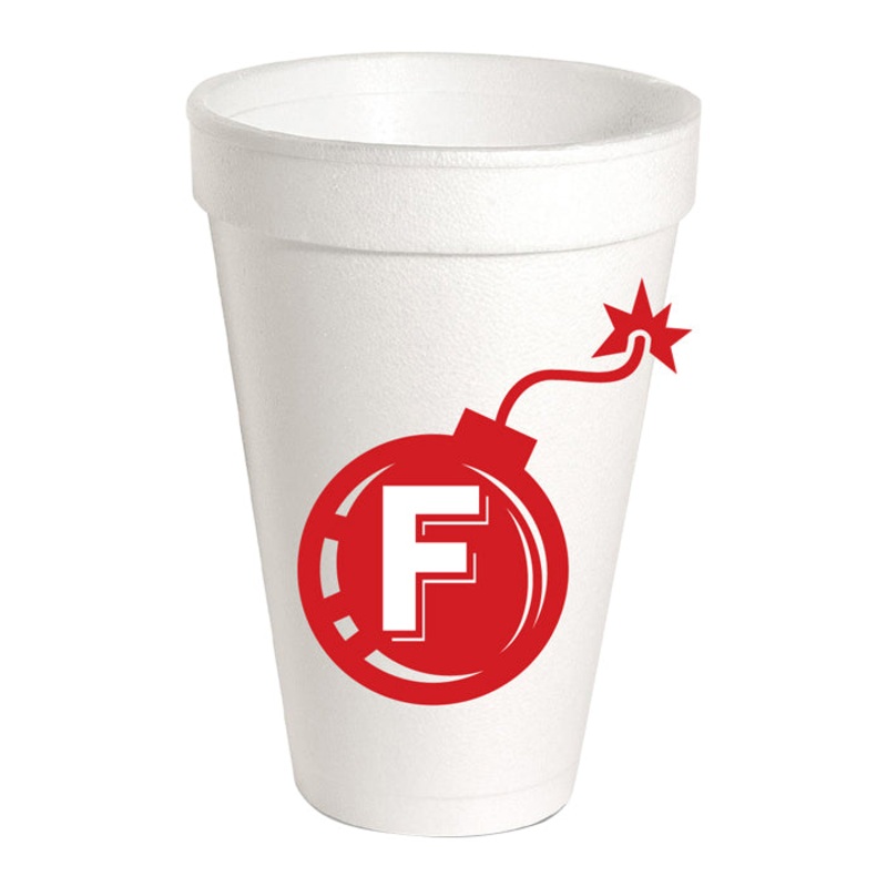 F BOMB STYROFOAM CUP
