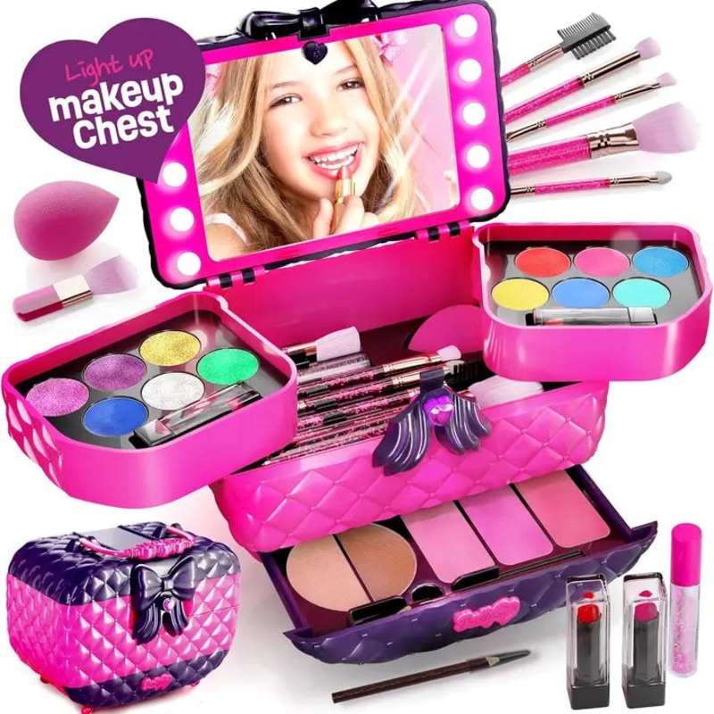 Light Up Makeup Kit For Kids - Real Girls Make Up Set