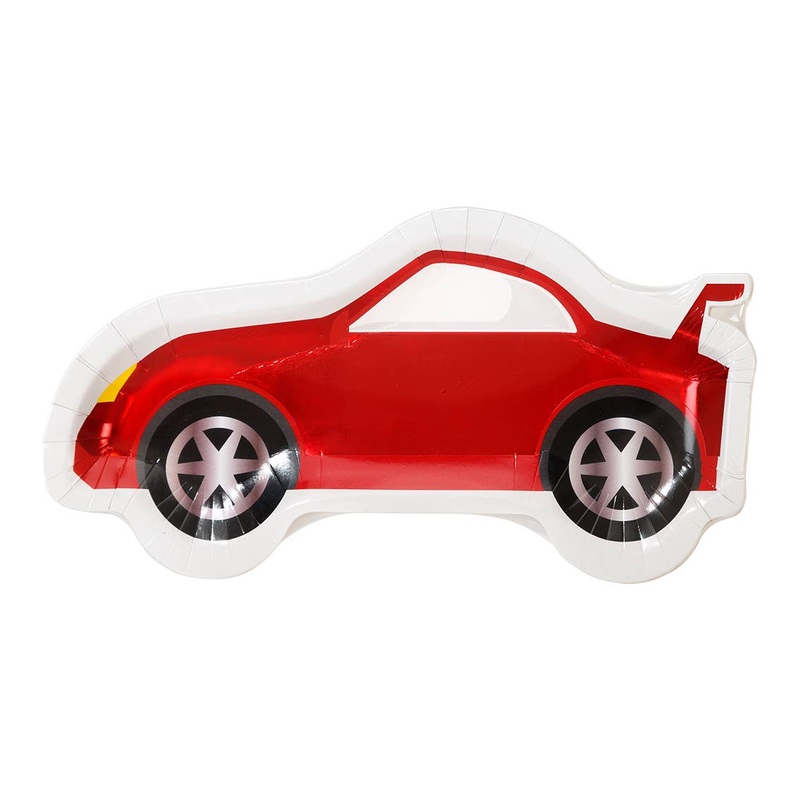 Party Racer Shaped Plates