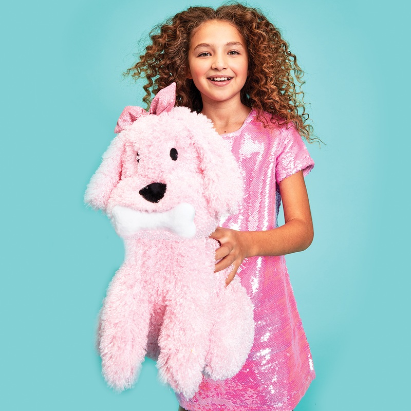 Puppy Love Furry and Glitter Pillow