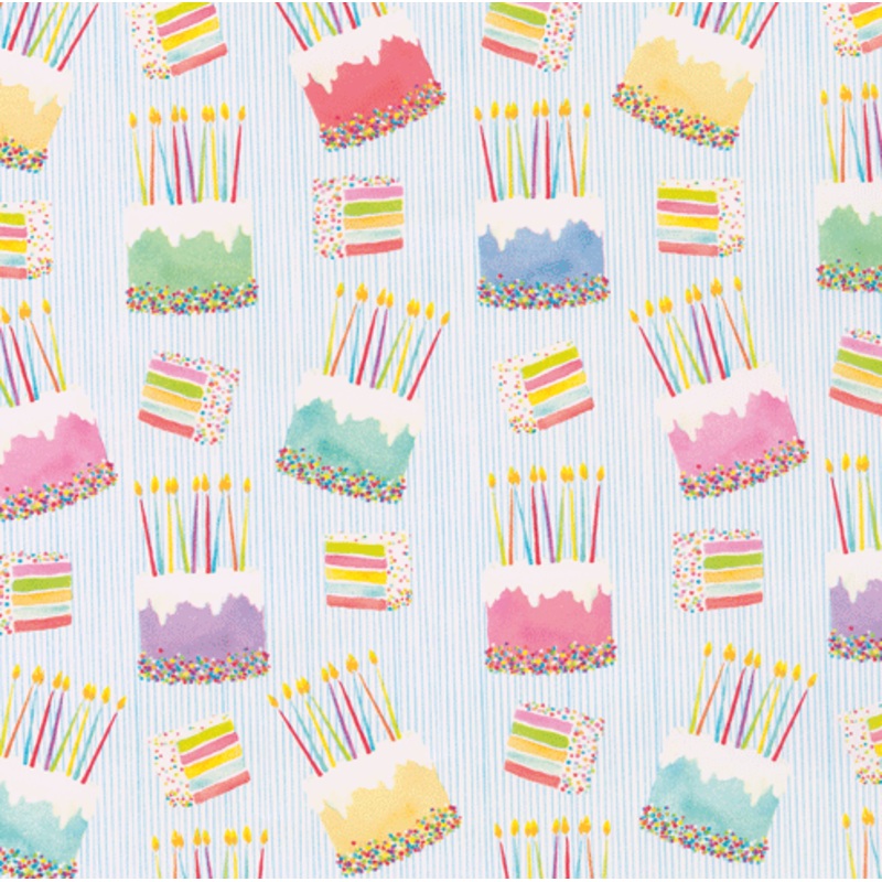 Birthday Cake Roll Wrap 30 Inch X 8ft-2 Inch Core