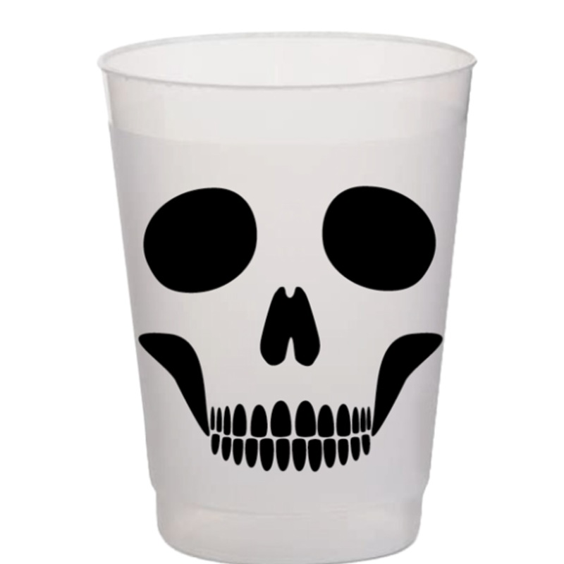 BLACK SKELETON FACE FROST FLEX CUP