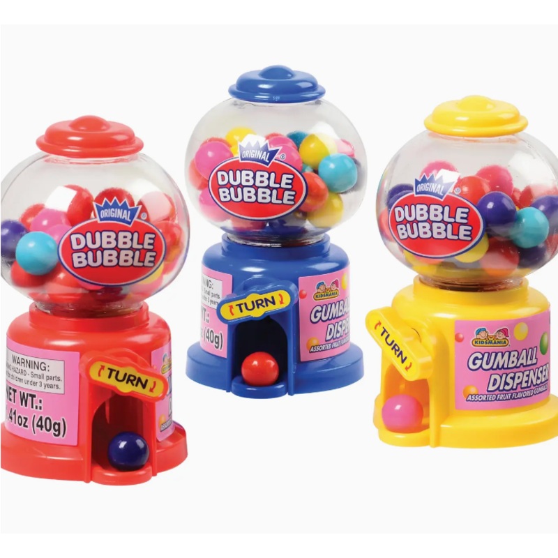Dubble Bubble Mini Gumball Machines