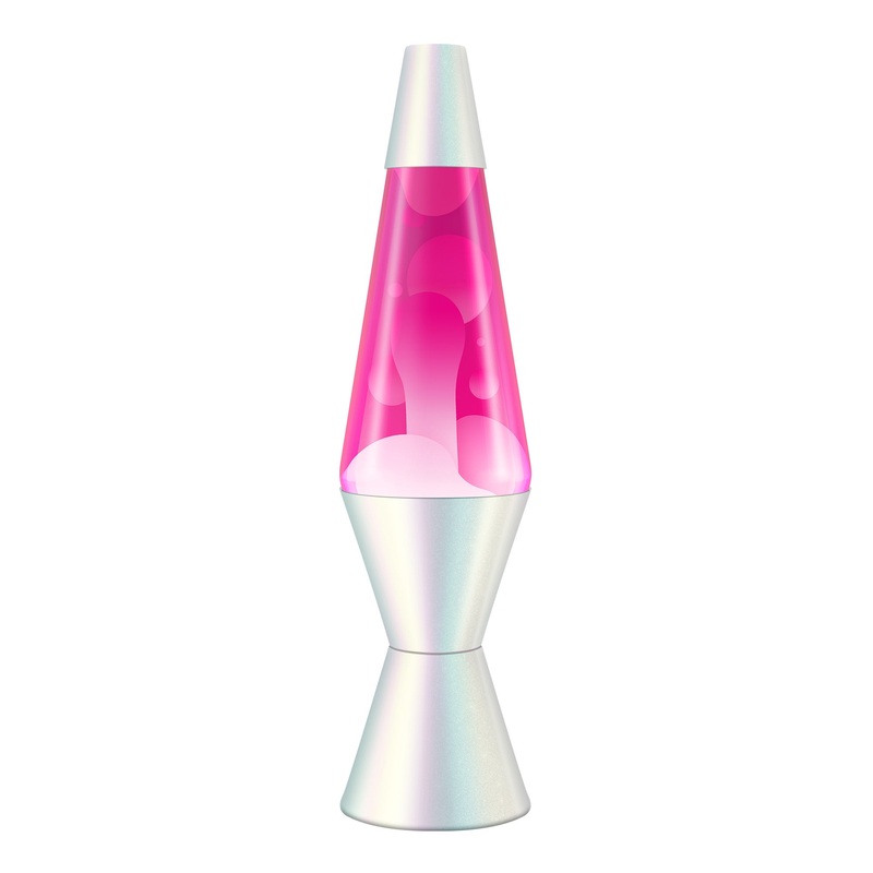 OPALESCENT/WHT/PNK 14.5" Lava Lamp