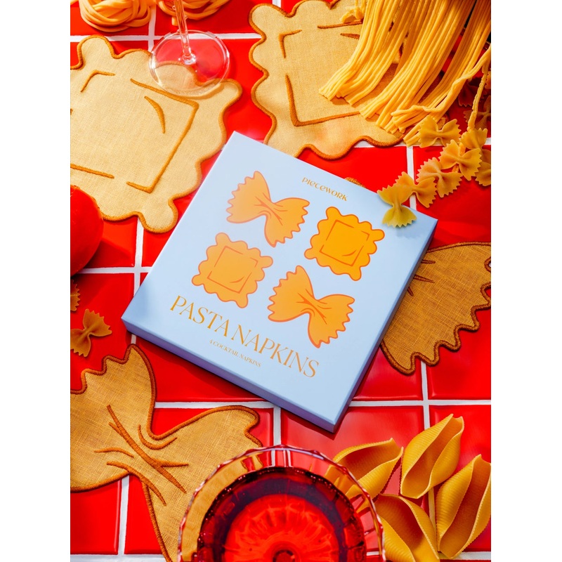 Pasta Cocktail Napkins - Set of 4