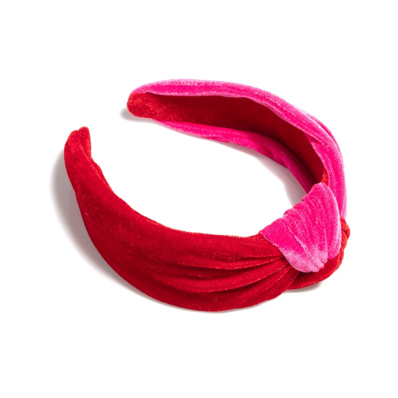 Pink & Red TWO TONE KNOTTED HEADBAND