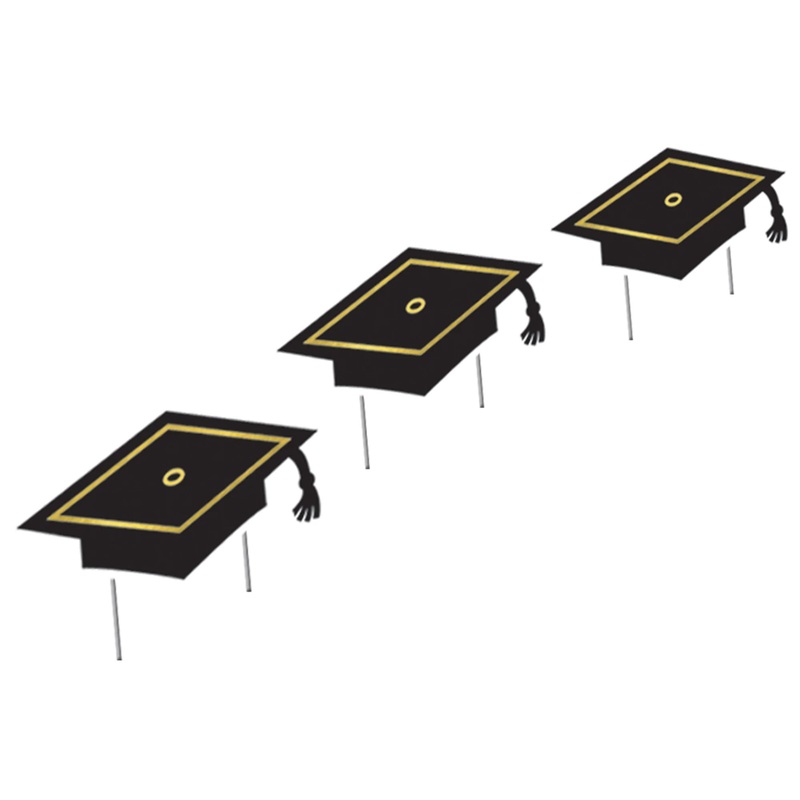Small Grad Cap Yard Stakes