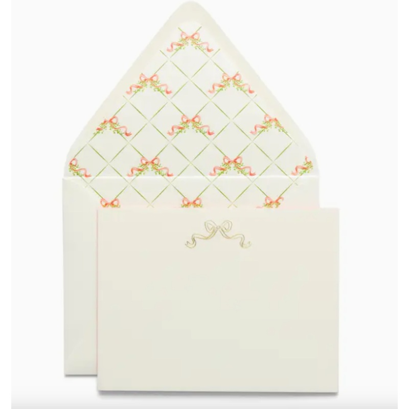 Bow | Fancy Pants Engraved Flat Notecards