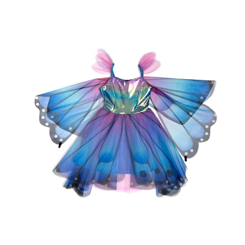 Butterfly Twirl Dress & Wings & HB Blue/Purple 3-4