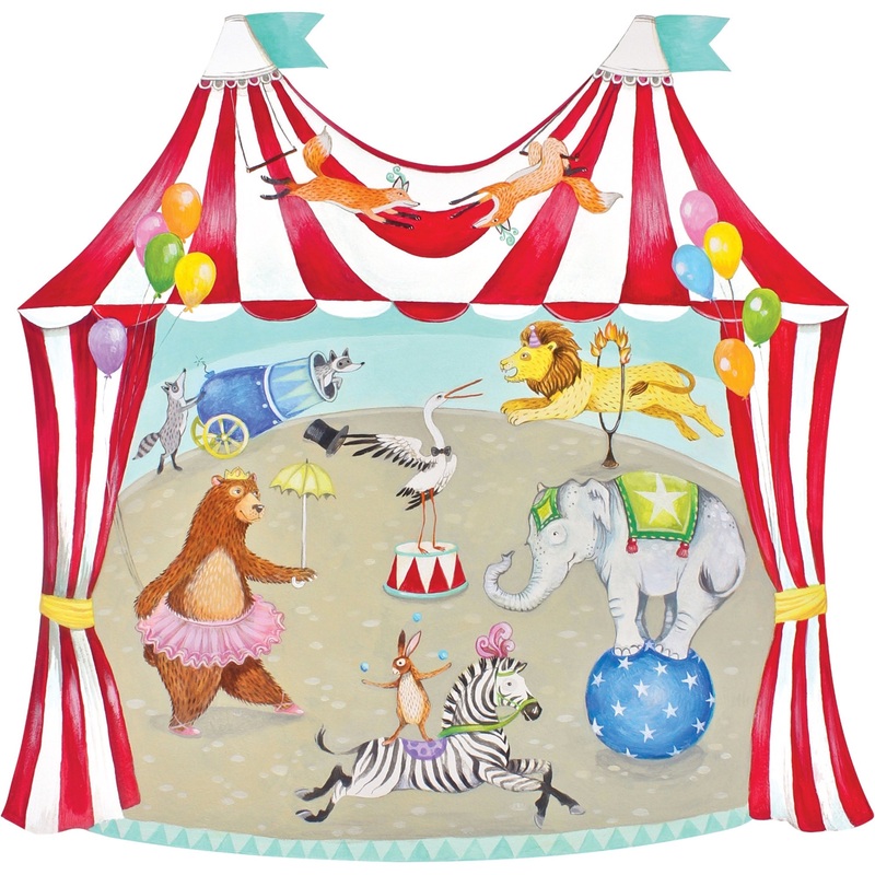 DIE-CUT CIRCUS TENT PLACEMAT - 12 SHEETS