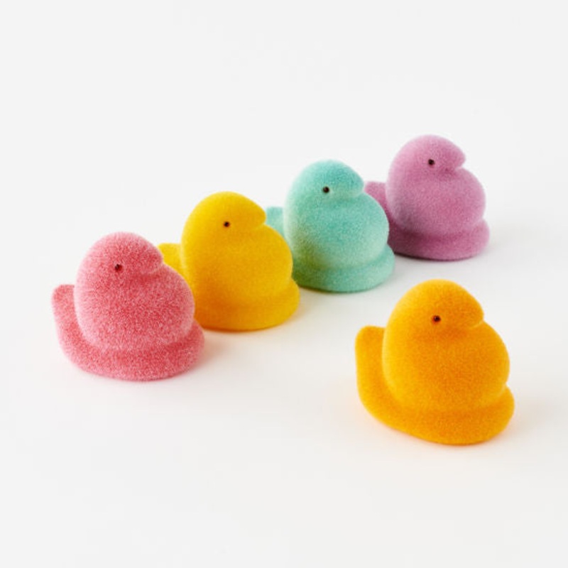 Flocked Peeps, Med PVC, 6"