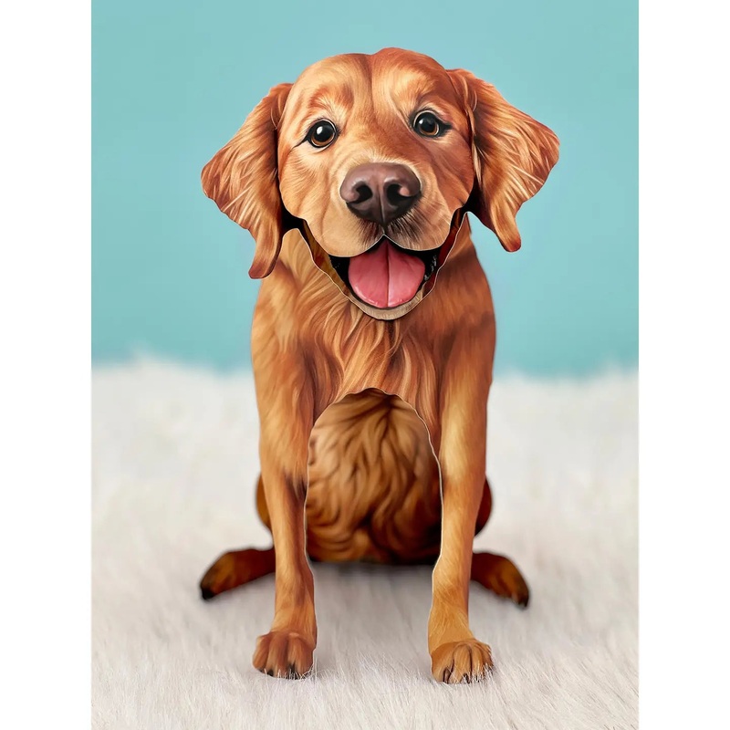Golden Retriever Pop-Up Greeting Cards
