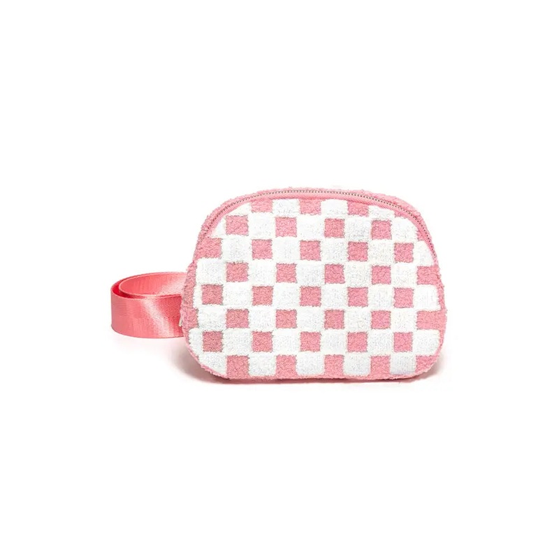 Pink Checker Belt Bag