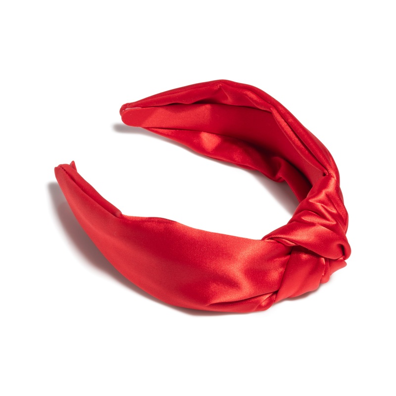 Red SATIN KNOTTED HEADBAND