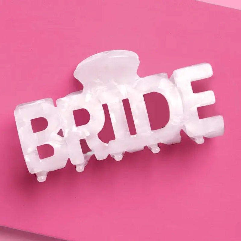 White Bride Claw Clip