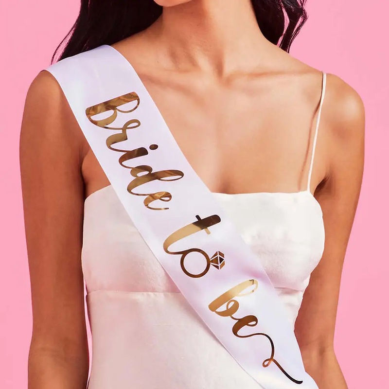 Bride To Be White Sash