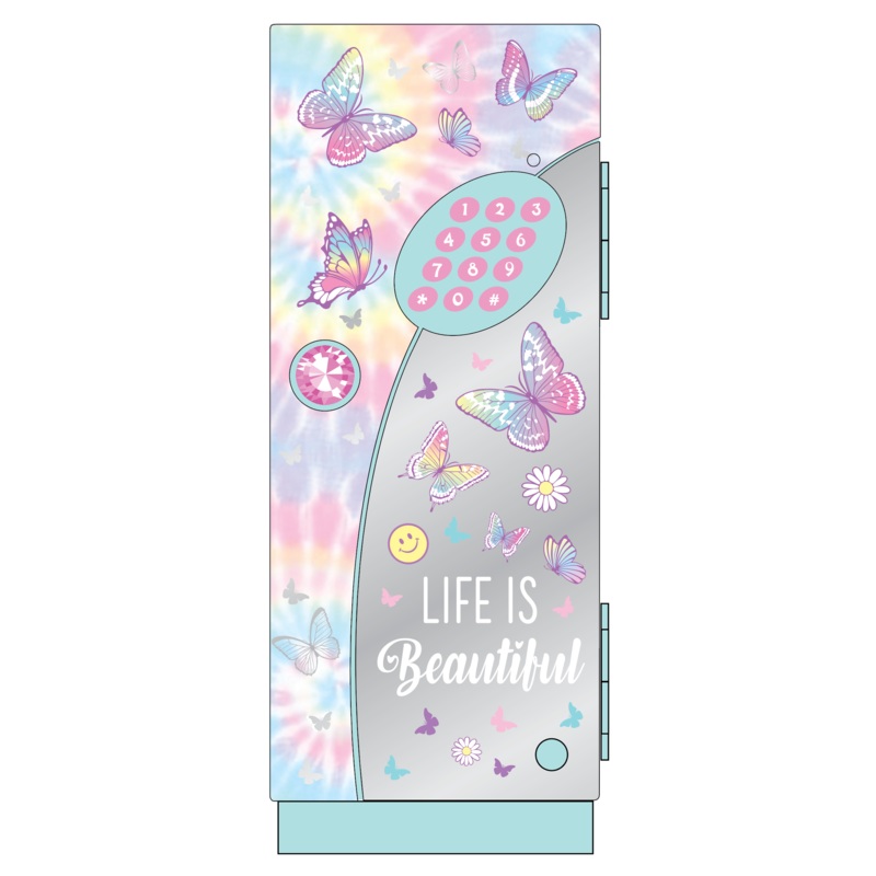 Digital Mini Locker, Tie Dye Butterfly