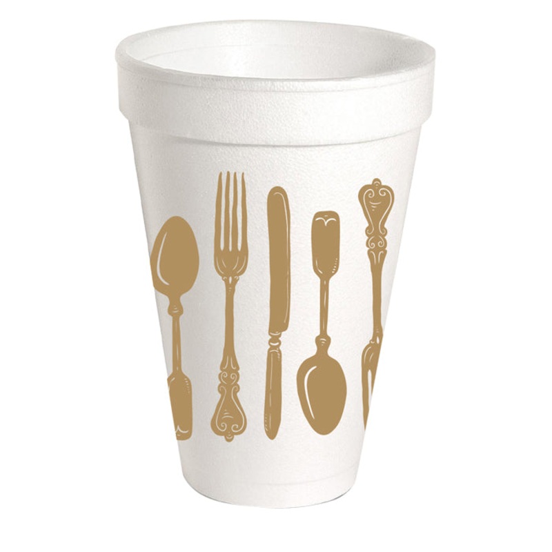 FANCY UTENSILS STYROFOAM CUP