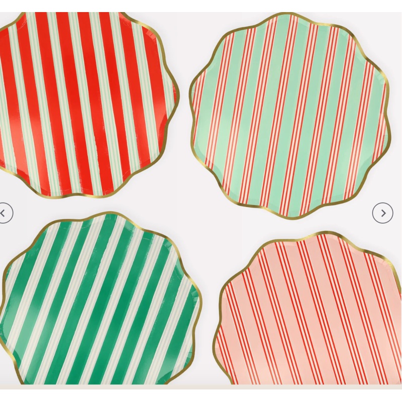 Festive Stripe Dinner Plate