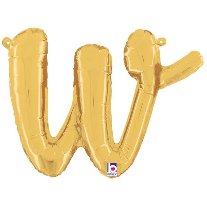 Betallic 14" Script Letter "w" Gold