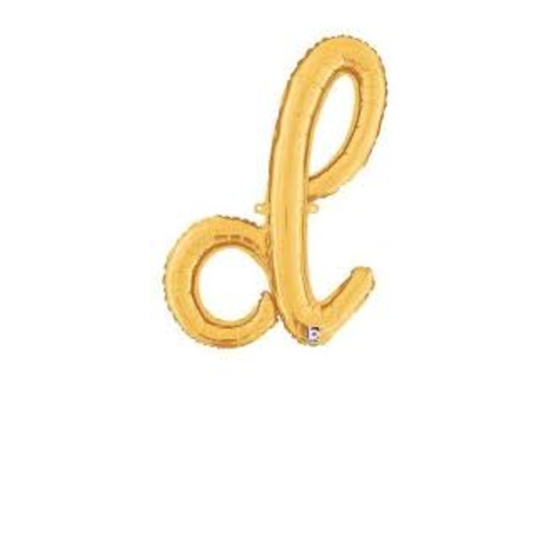 Betallic 24" Script Letter "d" Gold