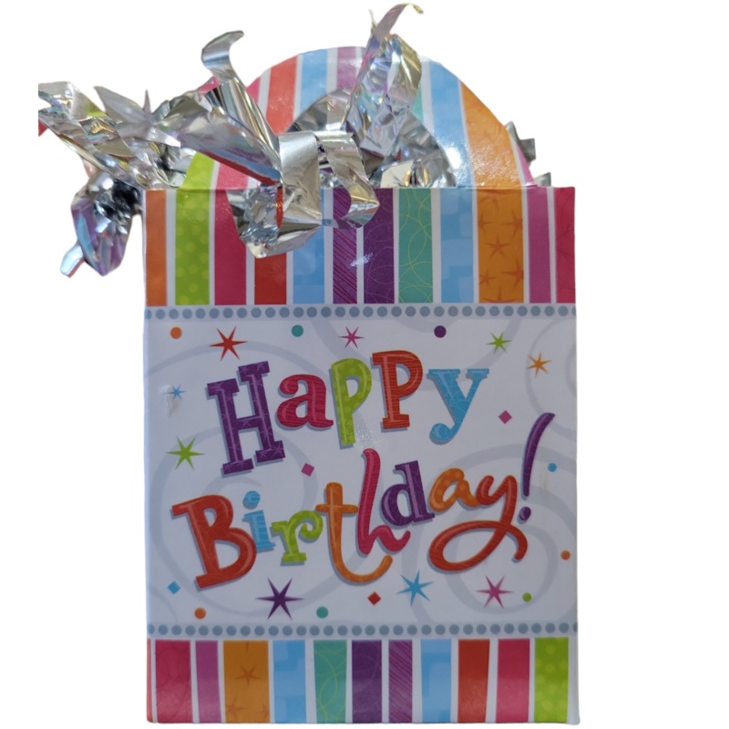 Color Strip & Stars Happy Birthday Balloon Weight