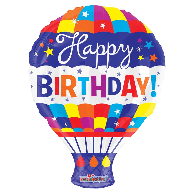 Conver USA 18" Birthday Hot Air Balloon Shape
