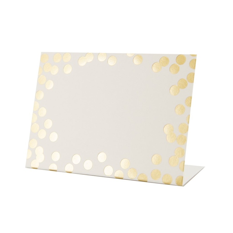 Gold Foil Confetti Place Card