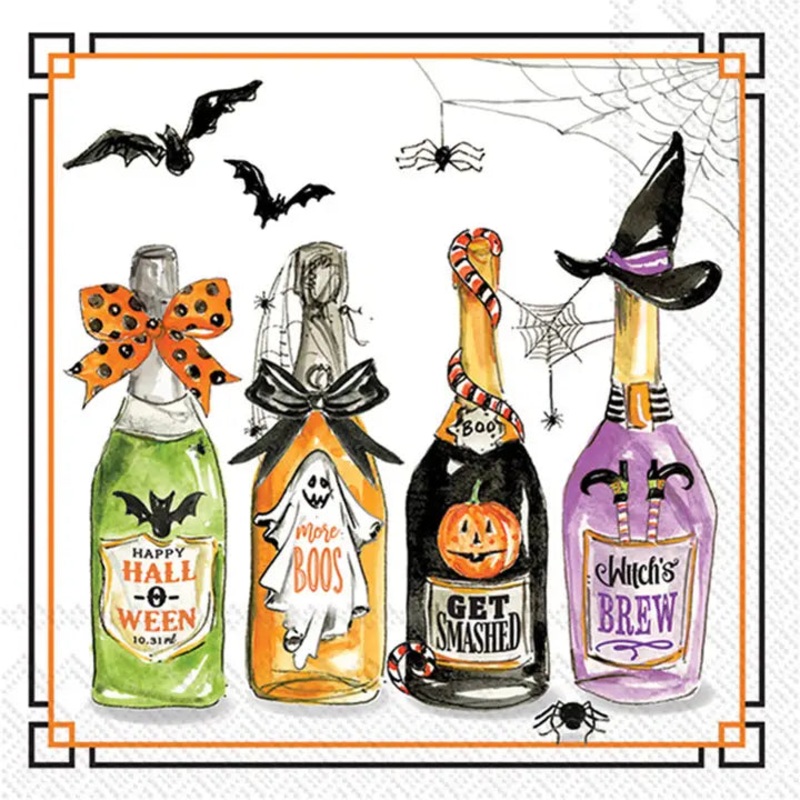 Halloween Bottles Cocktail Napkin 20 Ct