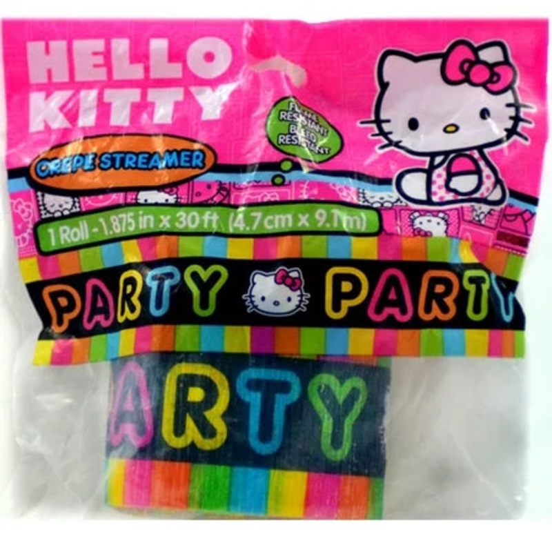 Hello Kitty Tween Crpe Streamer 30ft