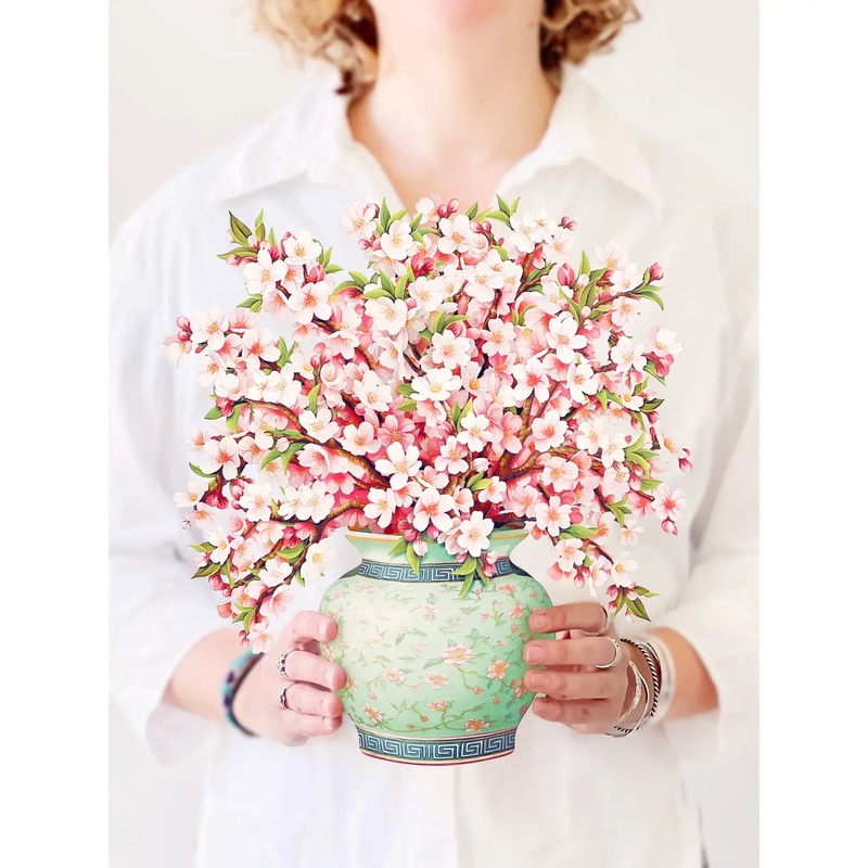 Japanese Cherry Blossoms Pop-Up Greeting Cards