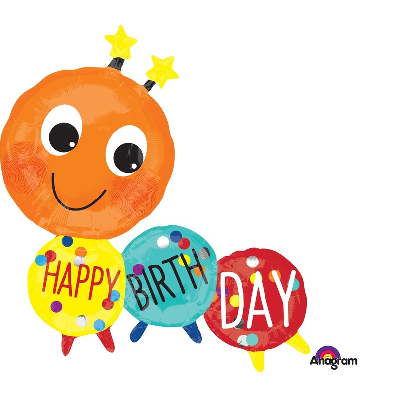 Anagram 30" Happy Birthday Bug Balloon