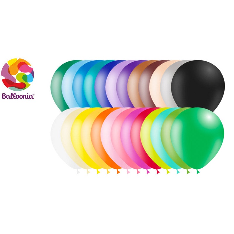 Balloonia 12" Latex Assorted 100ct