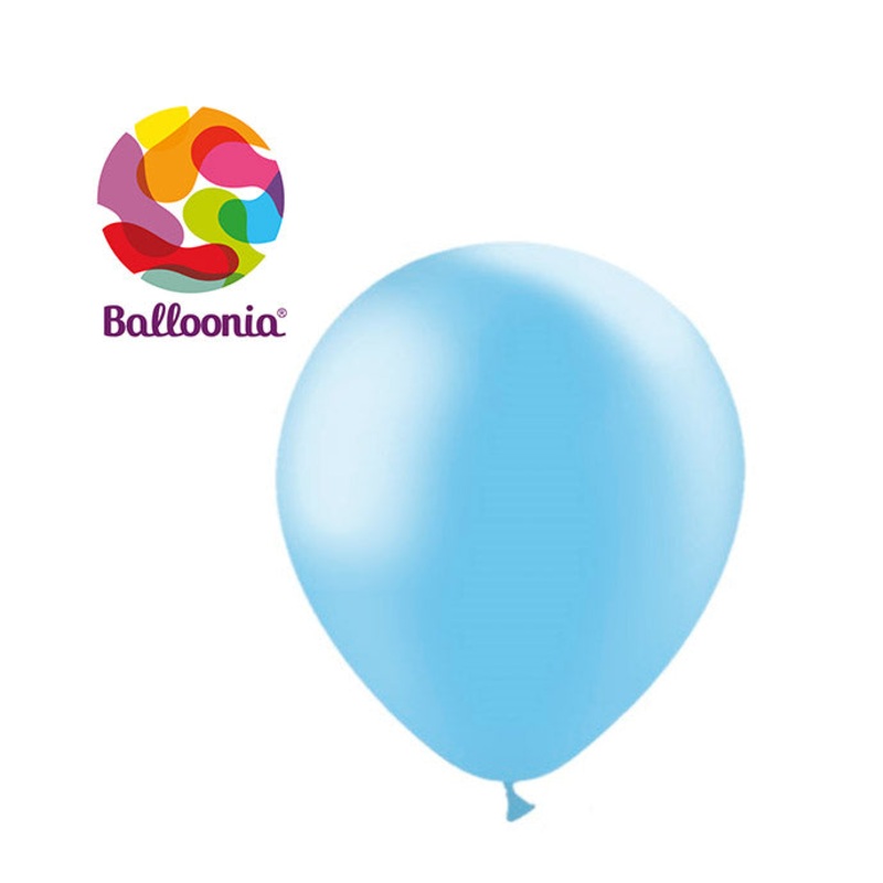 Balloonia 12" Metallic Sky Blue 100ct
