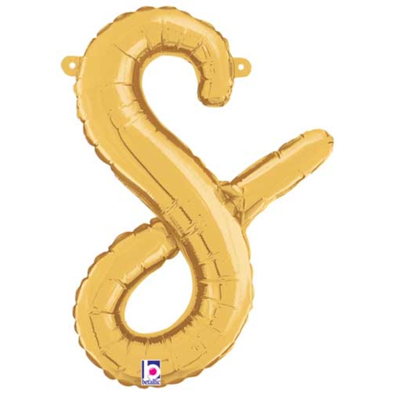 Betallic 14" Script Letter "s" Gold