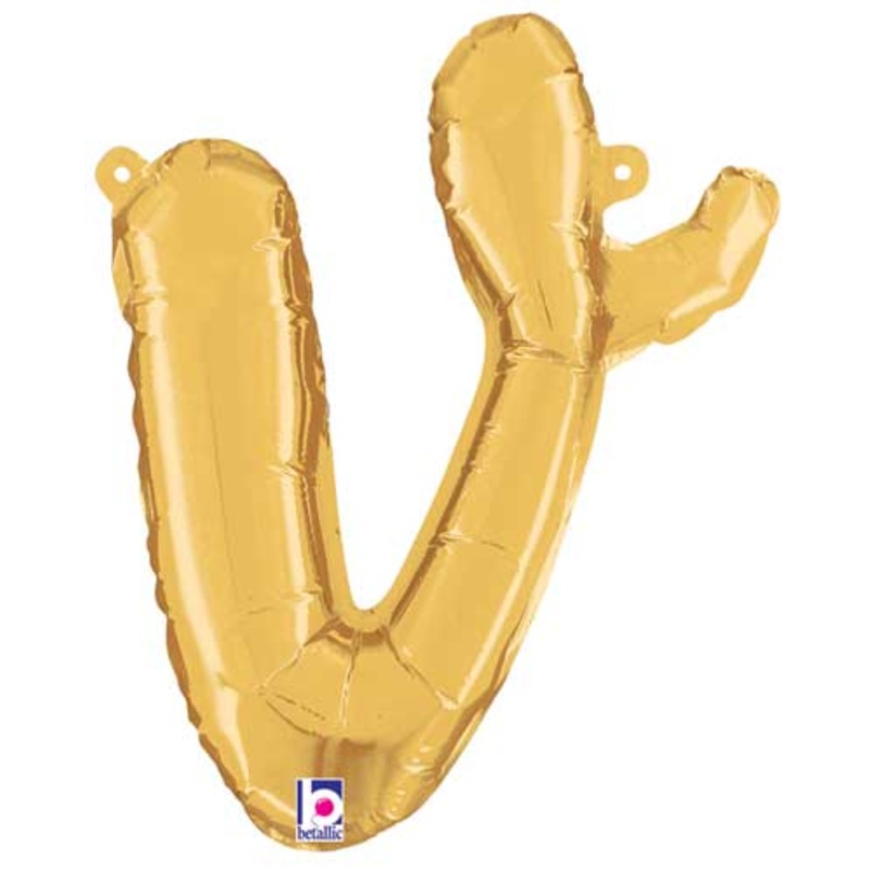 Betallic 14" Script Letter "v" Gold