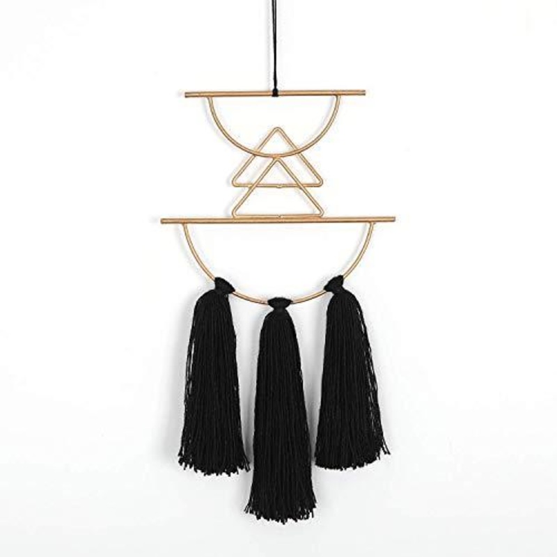 Boho Wall Decor, Metal Wall Art Cute Black Brass Home Wall Decor